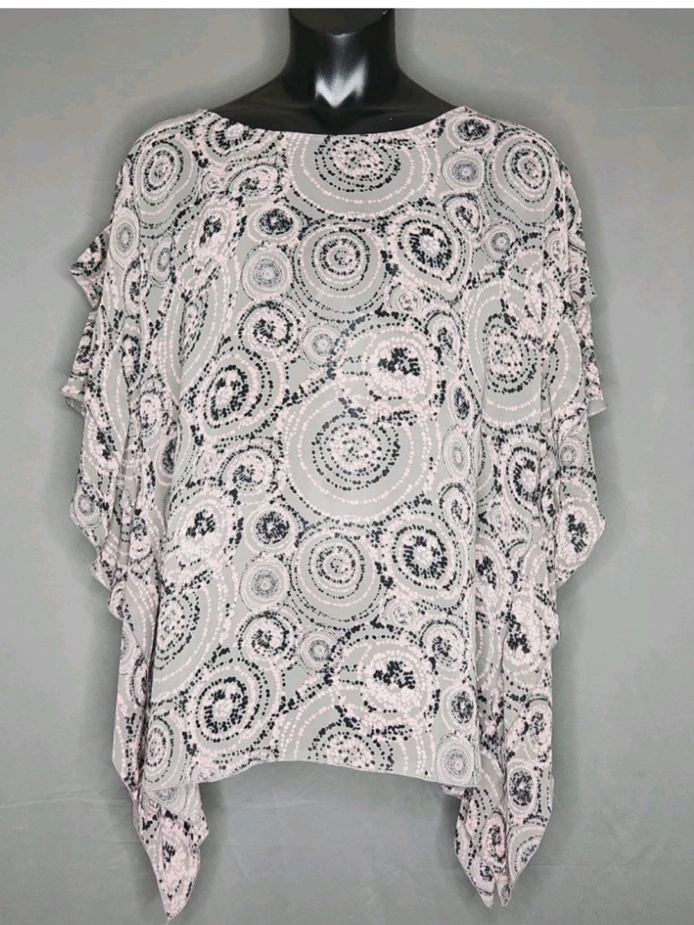 Lane Bryant Flutter Batwing Sleeve Sheer Flowy Blouse With Optional Belt 18/20